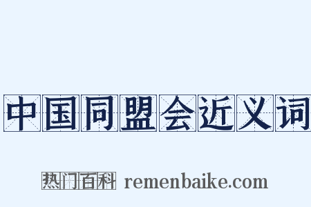 中国同盟会近义词是什么意思的图片